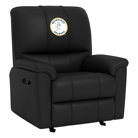 Dreamseat Rocker Recliner with Milwaukee Brewers Cooperstown Primary XZ52031CDRRBLK-PSCOOP0125